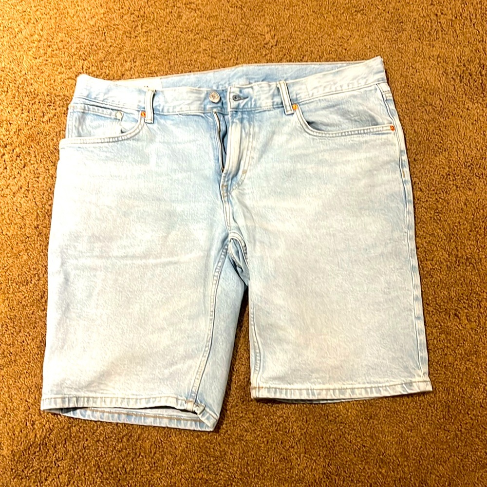 Denim regular fit shorts